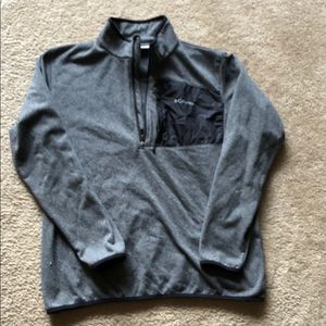 Grey Columbia zip up sweater